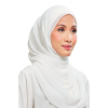 Kalsom Light Chiffon Scarf in Brilliant White